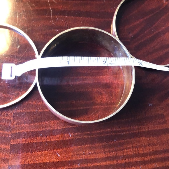 J. Crew 3 size brown and gold bangle bracelets - Picture 4 of 4